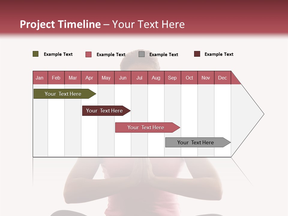 Mid  Multiethnic Woman Sitting In Namaste Position On Exercise Mat With Eyes Closed And Hands At Heart Center. PowerPoint Template
