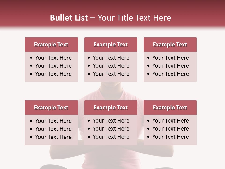 Mid  Multiethnic Woman Sitting In Namaste Position On Exercise Mat With Eyes Closed And Hands At Heart Center. PowerPoint Template