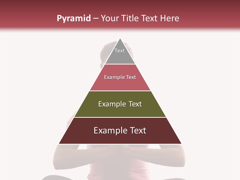 Mid  Multiethnic Woman Sitting In Namaste Position On Exercise Mat With Eyes Closed And Hands At Heart Center. PowerPoint Template