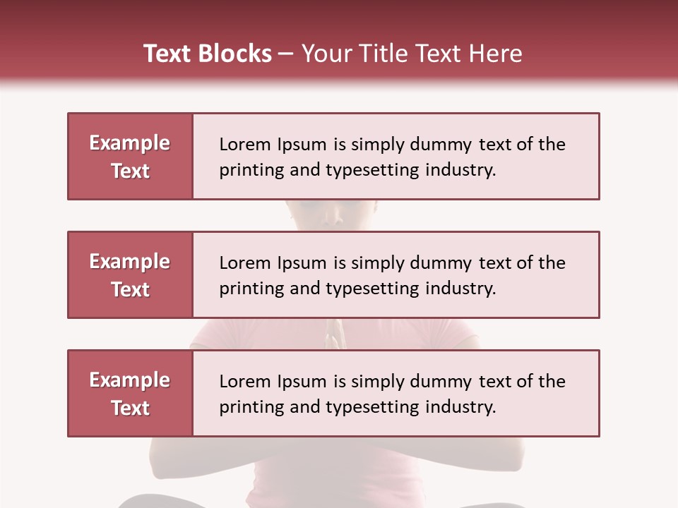 Mid  Multiethnic Woman Sitting In Namaste Position On Exercise Mat With Eyes Closed And Hands At Heart Center. PowerPoint Template