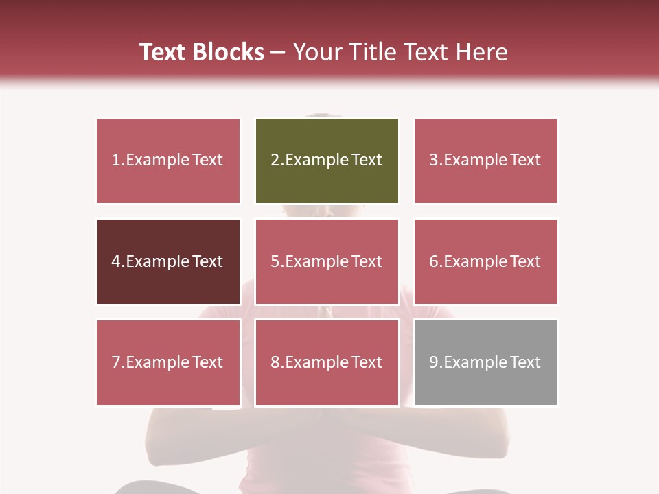 Mid  Multiethnic Woman Sitting In Namaste Position On Exercise Mat With Eyes Closed And Hands At Heart Center. PowerPoint Template