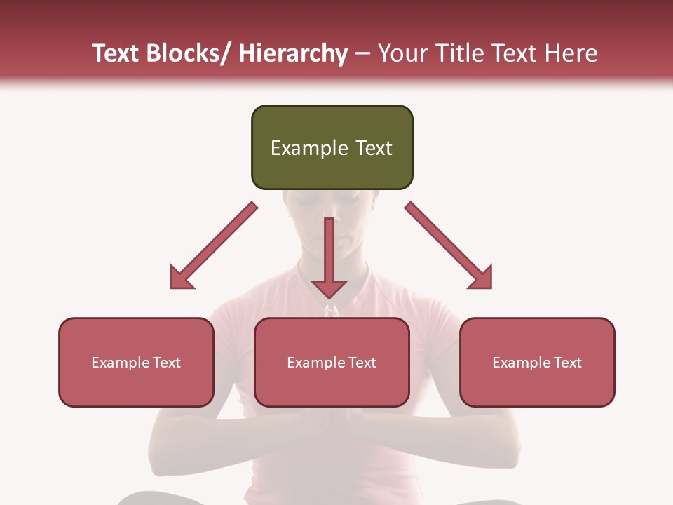 Mid  Multiethnic Woman Sitting In Namaste Position On Exercise Mat With Eyes Closed And Hands At Heart Center. PowerPoint Template