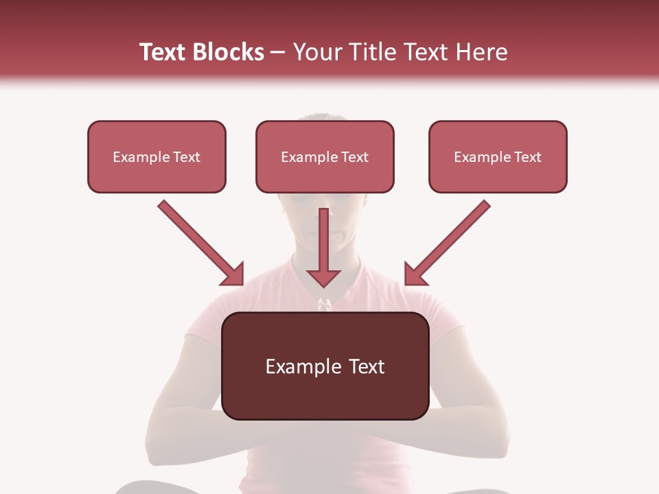 Mid  Multiethnic Woman Sitting In Namaste Position On Exercise Mat With Eyes Closed And Hands At Heart Center. PowerPoint Template