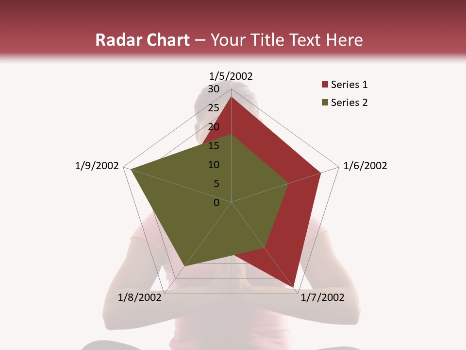 Mid  Multiethnic Woman Sitting In Namaste Position On Exercise Mat With Eyes Closed And Hands At Heart Center. PowerPoint Template