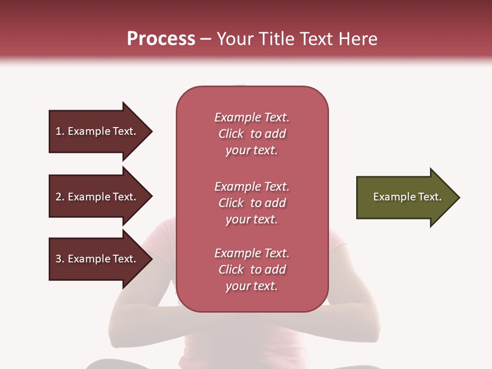 Mid  Multiethnic Woman Sitting In Namaste Position On Exercise Mat With Eyes Closed And Hands At Heart Center. PowerPoint Template