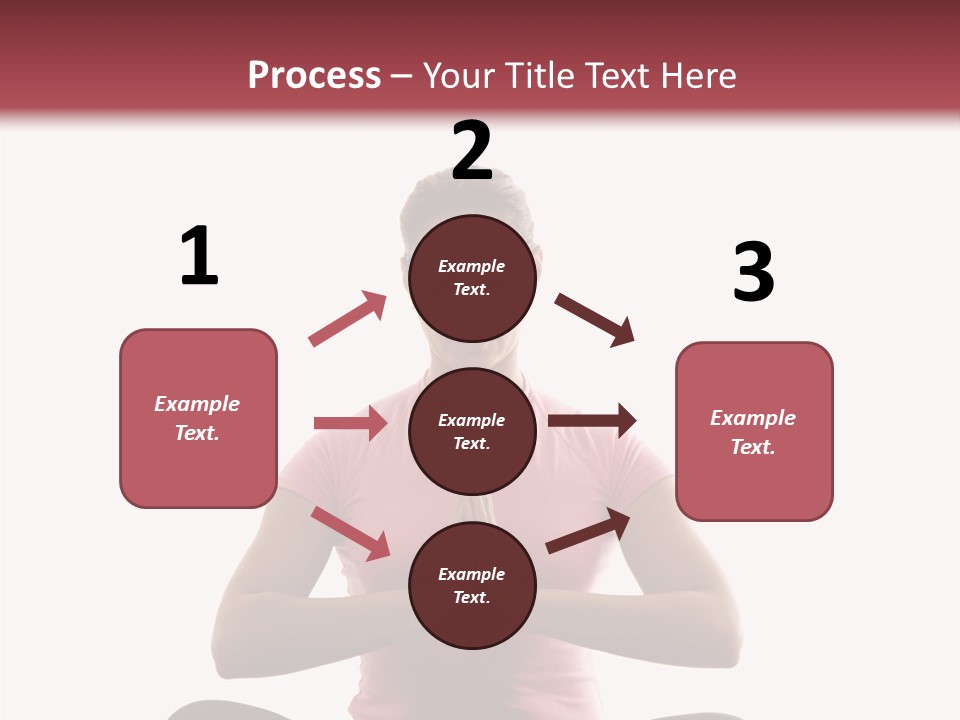 Mid  Multiethnic Woman Sitting In Namaste Position On Exercise Mat With Eyes Closed And Hands At Heart Center. PowerPoint Template