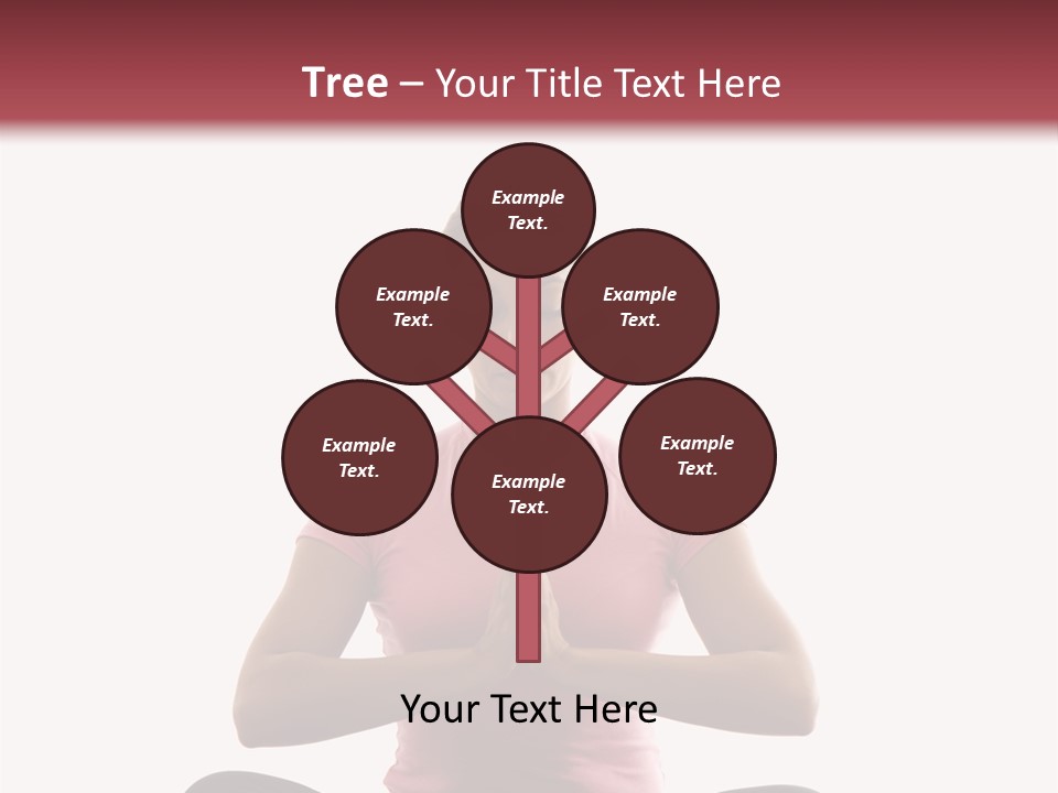 Mid  Multiethnic Woman Sitting In Namaste Position On Exercise Mat With Eyes Closed And Hands At Heart Center. PowerPoint Template