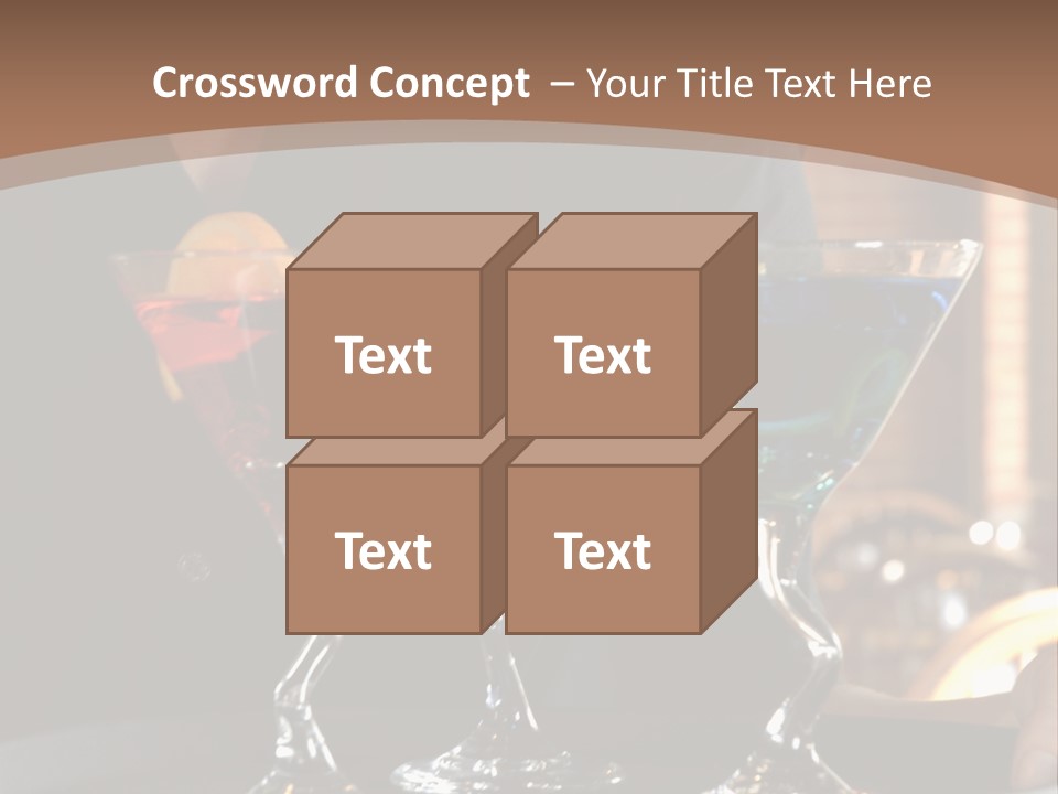 3 Colorful Drinks On A Serving Tray With Waitress PowerPoint Template