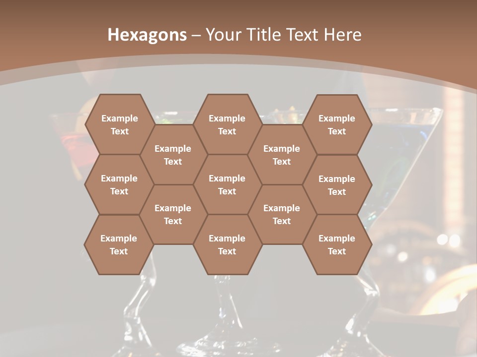 3 Colorful Drinks On A Serving Tray With Waitress PowerPoint Template