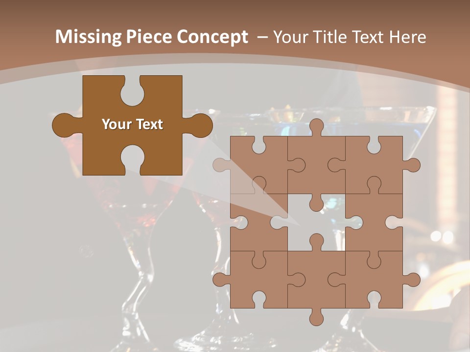 3 Colorful Drinks On A Serving Tray With Waitress PowerPoint Template