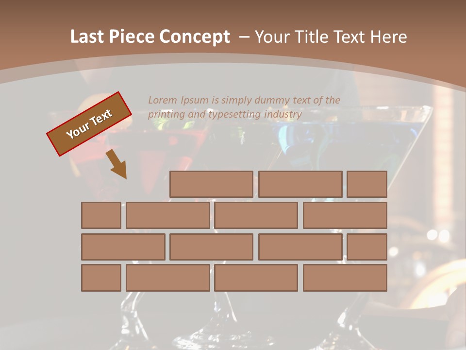 3 Colorful Drinks On A Serving Tray With Waitress PowerPoint Template