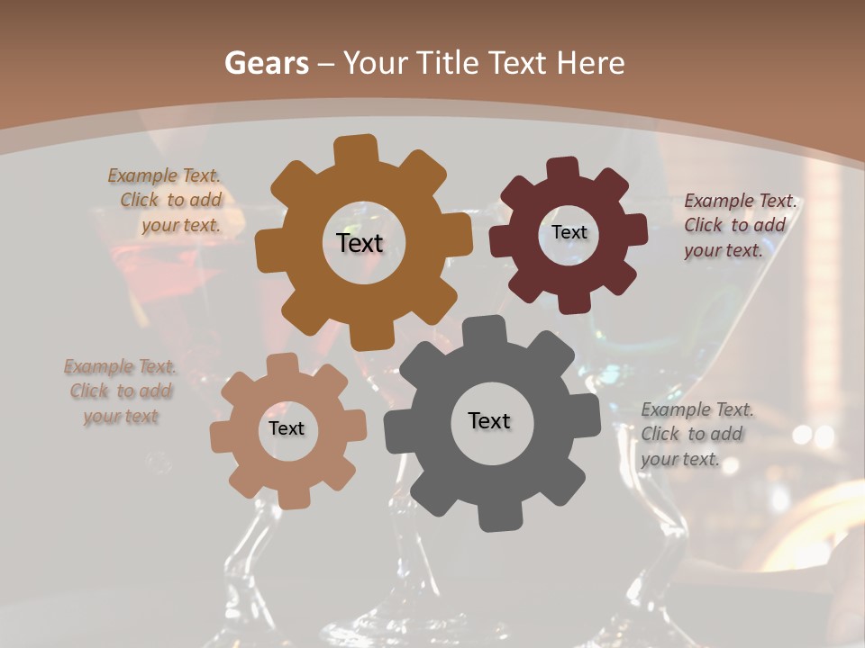 3 Colorful Drinks On A Serving Tray With Waitress PowerPoint Template