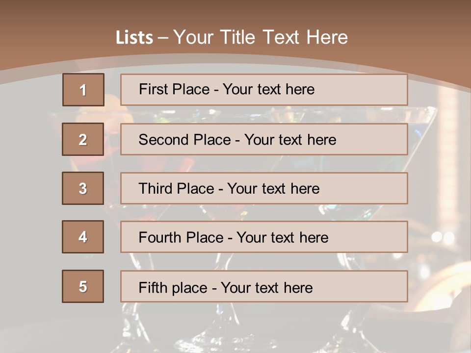 3 Colorful Drinks On A Serving Tray With Waitress PowerPoint Template