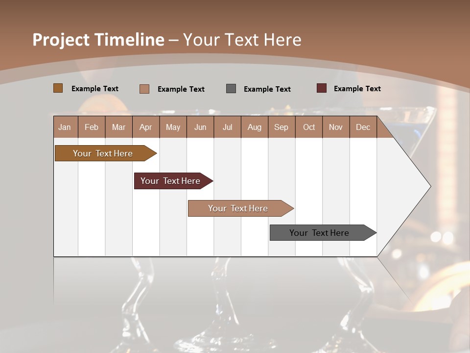 3 Colorful Drinks On A Serving Tray With Waitress PowerPoint Template