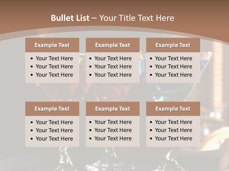 3 Colorful Drinks On A Serving Tray With Waitress PowerPoint Template