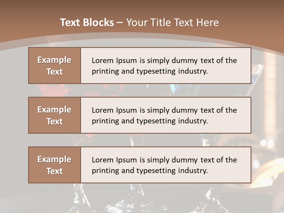 3 Colorful Drinks On A Serving Tray With Waitress PowerPoint Template