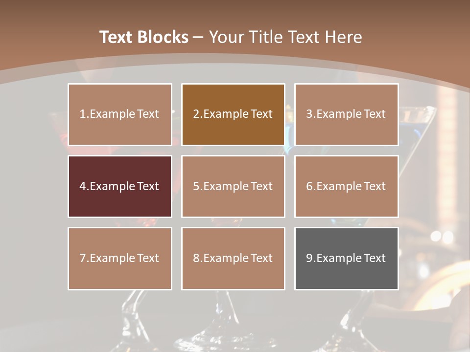 3 Colorful Drinks On A Serving Tray With Waitress PowerPoint Template