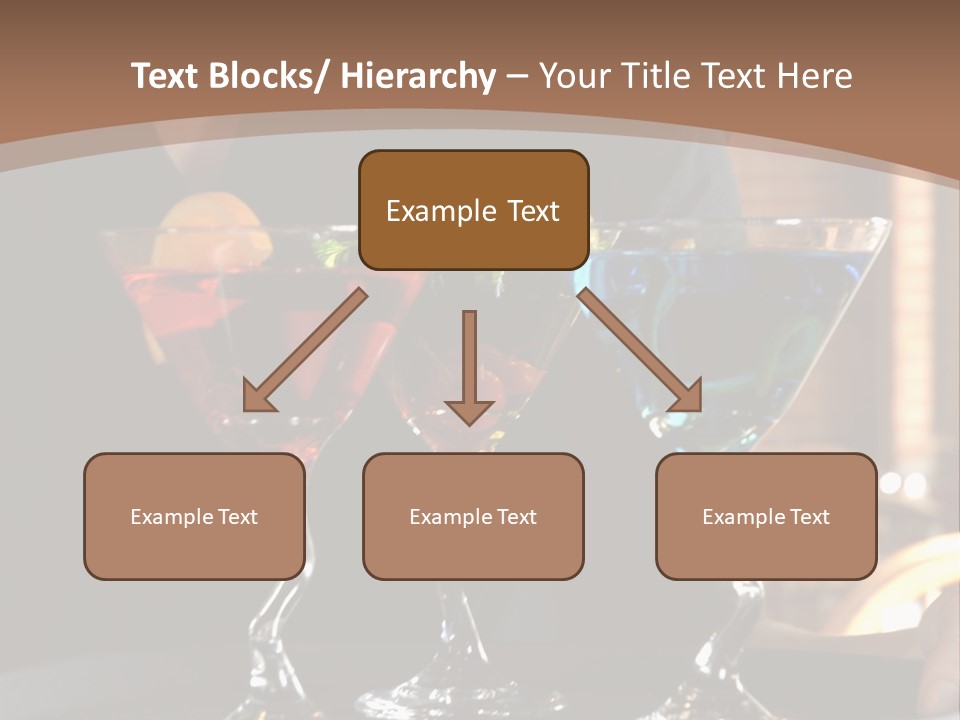 3 Colorful Drinks On A Serving Tray With Waitress PowerPoint Template