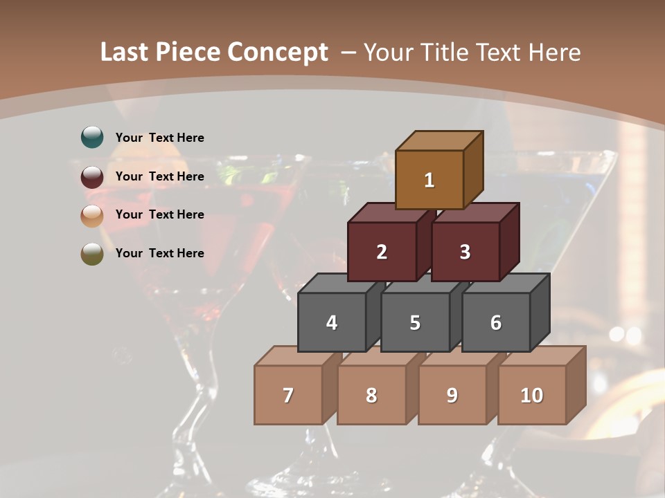 3 Colorful Drinks On A Serving Tray With Waitress PowerPoint Template