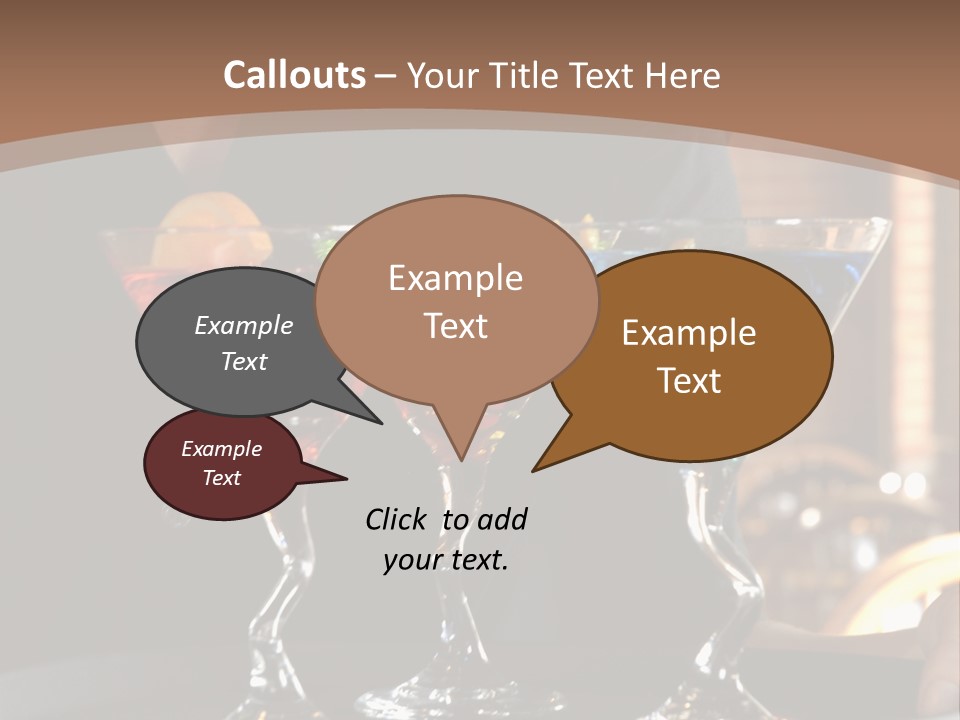 3 Colorful Drinks On A Serving Tray With Waitress PowerPoint Template