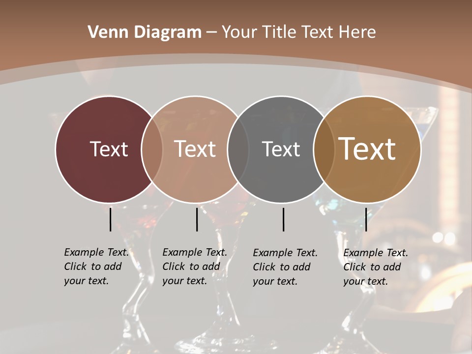 3 Colorful Drinks On A Serving Tray With Waitress PowerPoint Template