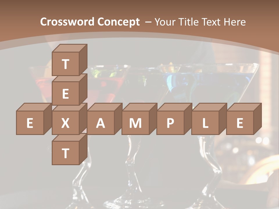 3 Colorful Drinks On A Serving Tray With Waitress PowerPoint Template