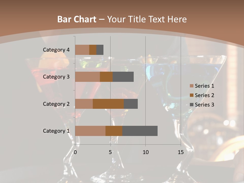 3 Colorful Drinks On A Serving Tray With Waitress PowerPoint Template
