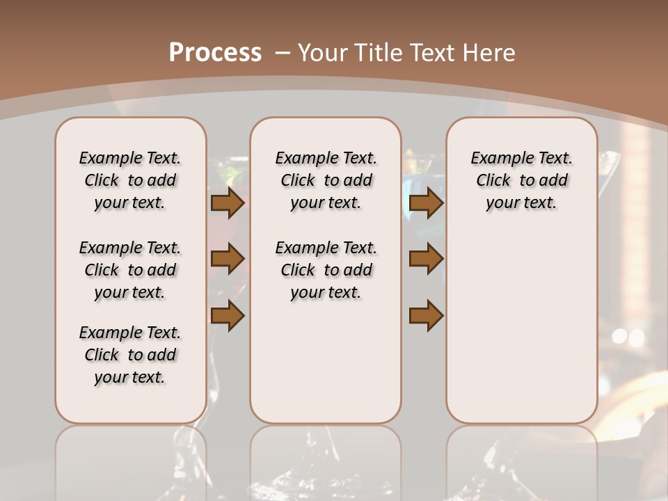 3 Colorful Drinks On A Serving Tray With Waitress PowerPoint Template