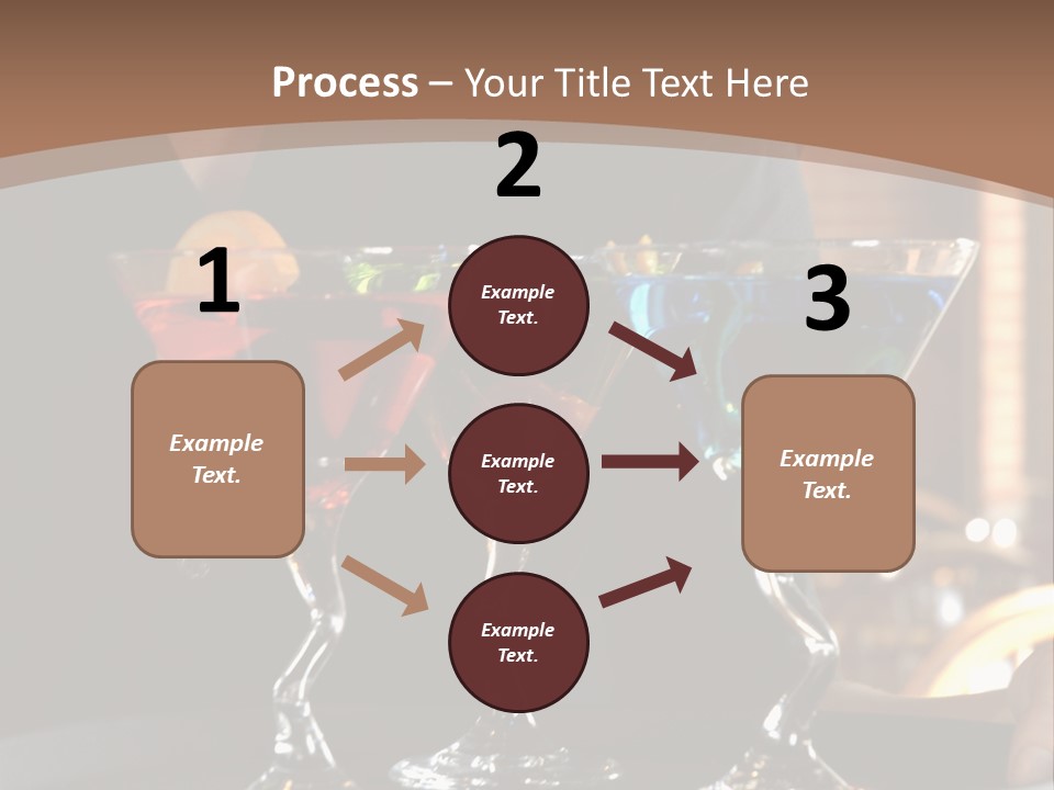 3 Colorful Drinks On A Serving Tray With Waitress PowerPoint Template