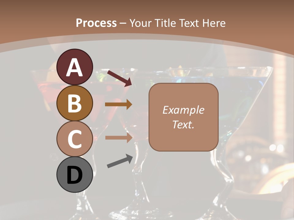 3 Colorful Drinks On A Serving Tray With Waitress PowerPoint Template