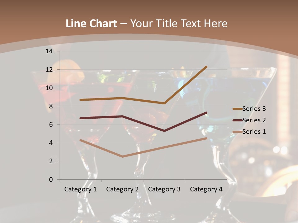 3 Colorful Drinks On A Serving Tray With Waitress PowerPoint Template