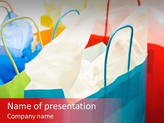 A Shot Of A Bunch Of Colorful Shopping Bags PowerPoint Template