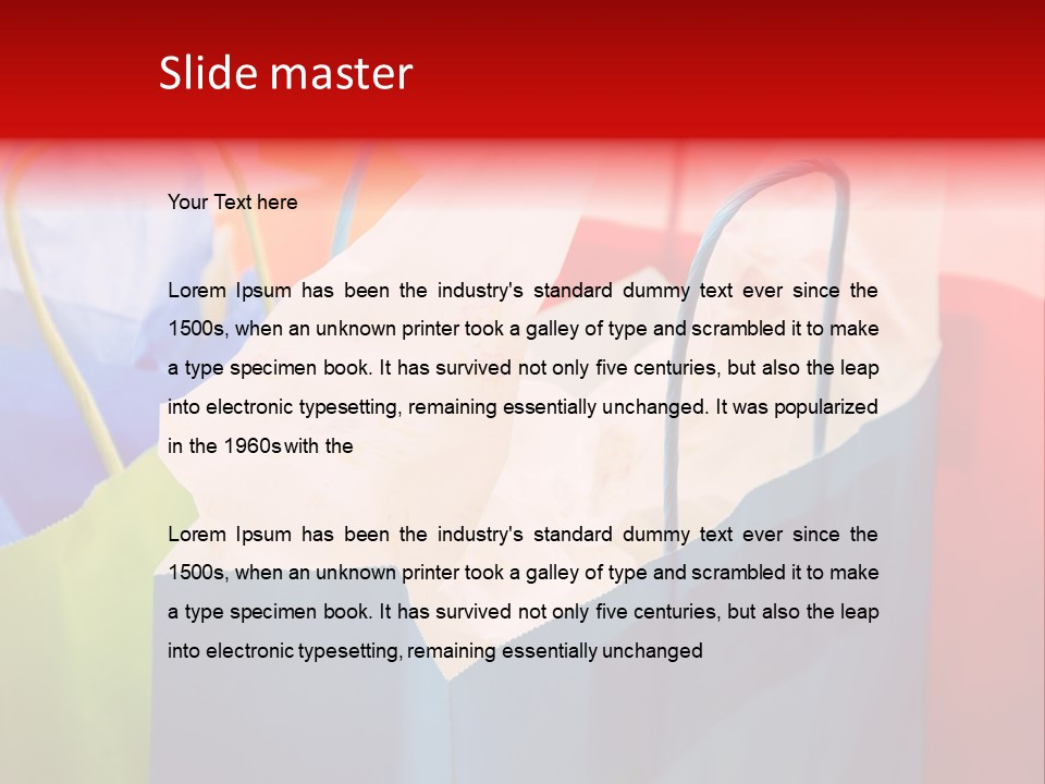 A Shot Of A Bunch Of Colorful Shopping Bags PowerPoint Template