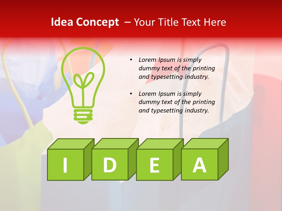 A Shot Of A Bunch Of Colorful Shopping Bags PowerPoint Template