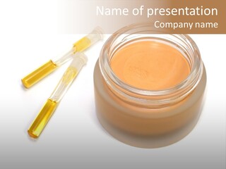 Test-Tubes And Tonal Cream PowerPoint Template