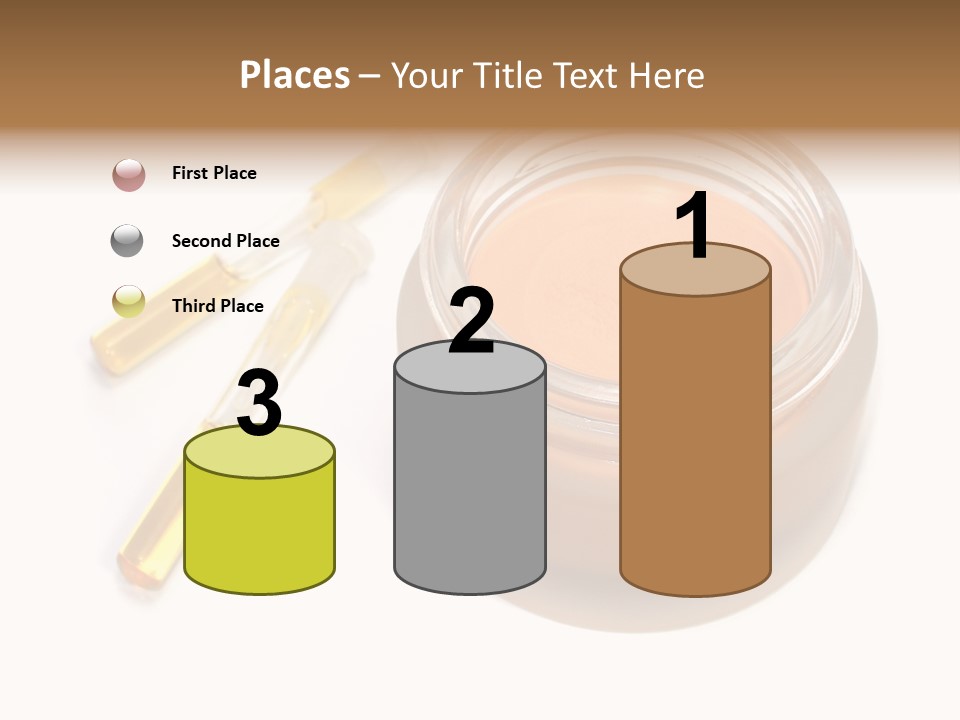 Test-Tubes And Tonal Cream PowerPoint Template