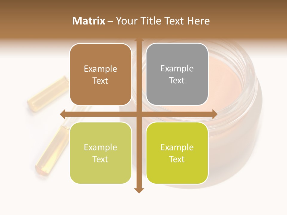 Test-Tubes And Tonal Cream PowerPoint Template