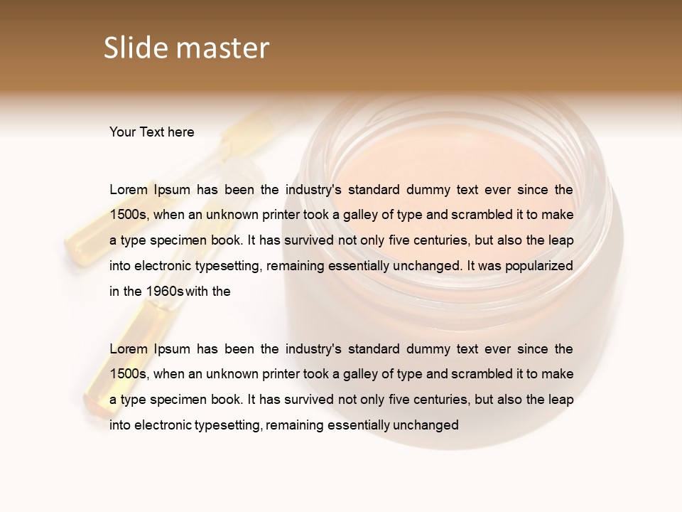 Test-Tubes And Tonal Cream PowerPoint Template