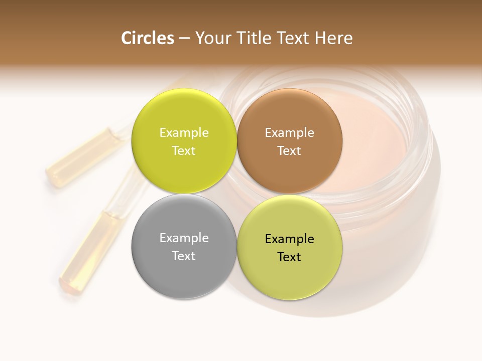 Test-Tubes And Tonal Cream PowerPoint Template
