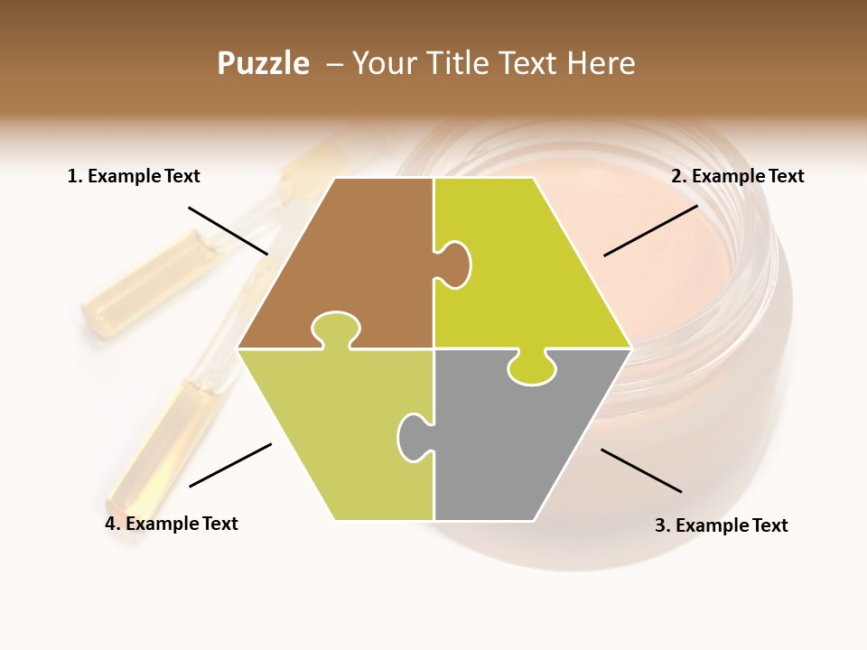 Test-Tubes And Tonal Cream PowerPoint Template