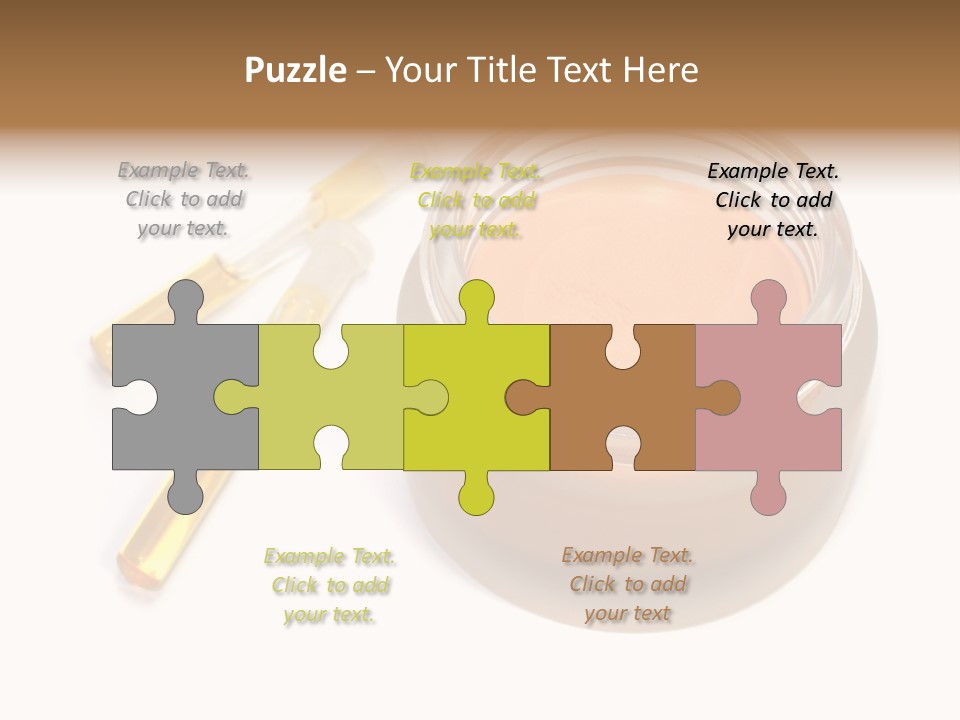 Test-Tubes And Tonal Cream PowerPoint Template