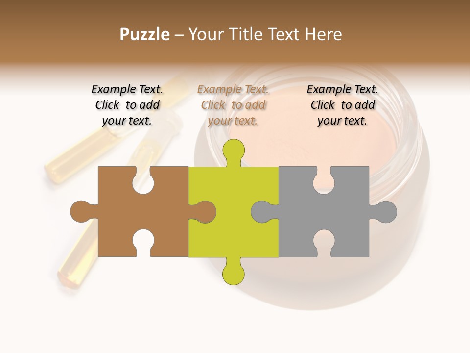 Test-Tubes And Tonal Cream PowerPoint Template