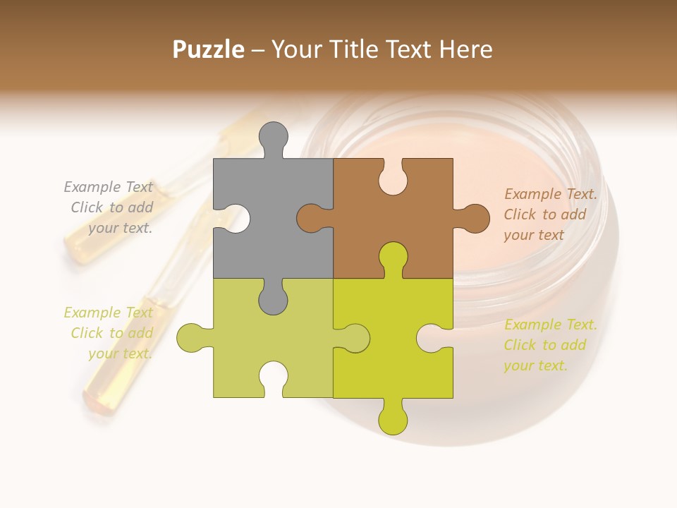 Test-Tubes And Tonal Cream PowerPoint Template
