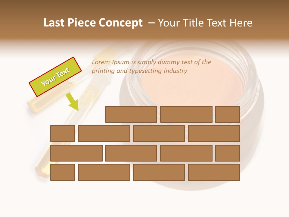 Test-Tubes And Tonal Cream PowerPoint Template