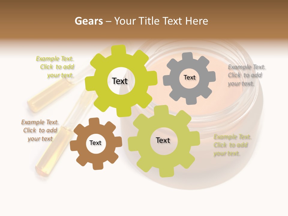 Test-Tubes And Tonal Cream PowerPoint Template
