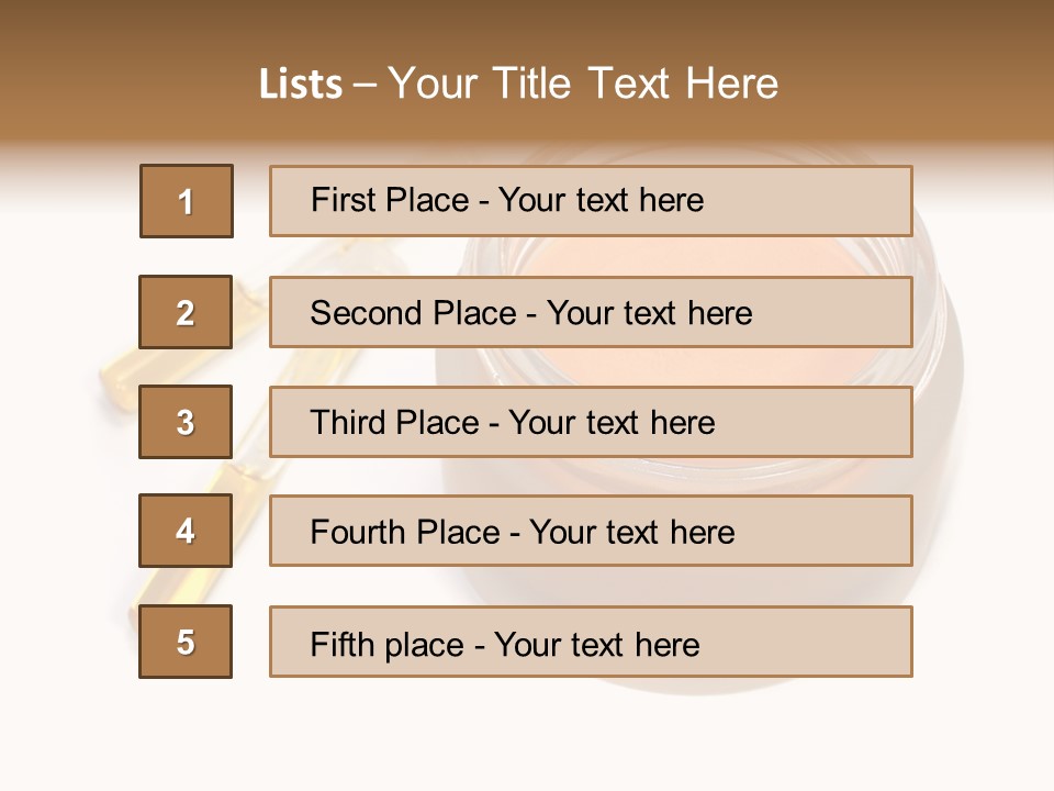 Test-Tubes And Tonal Cream PowerPoint Template
