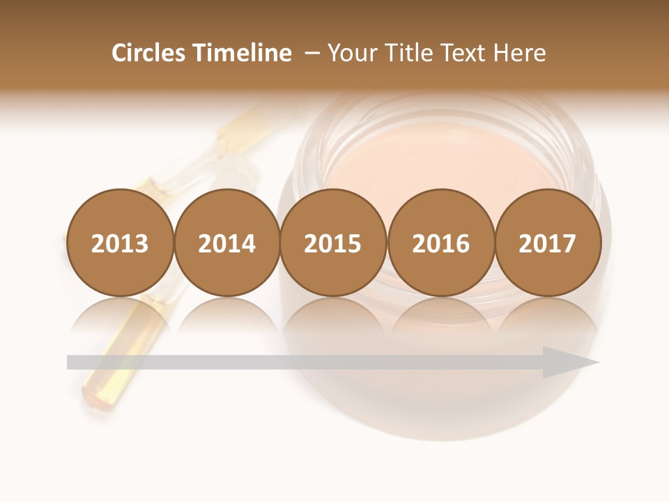 Test-Tubes And Tonal Cream PowerPoint Template