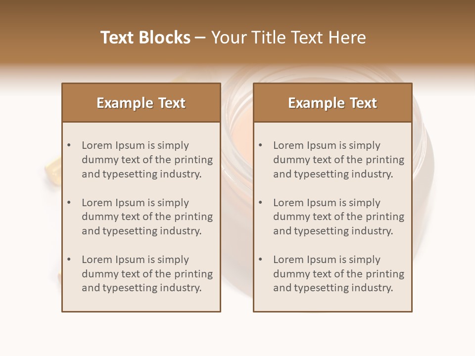 Test-Tubes And Tonal Cream PowerPoint Template