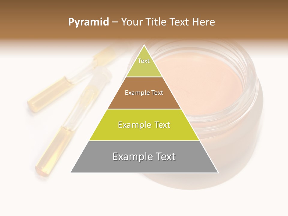 Test-Tubes And Tonal Cream PowerPoint Template