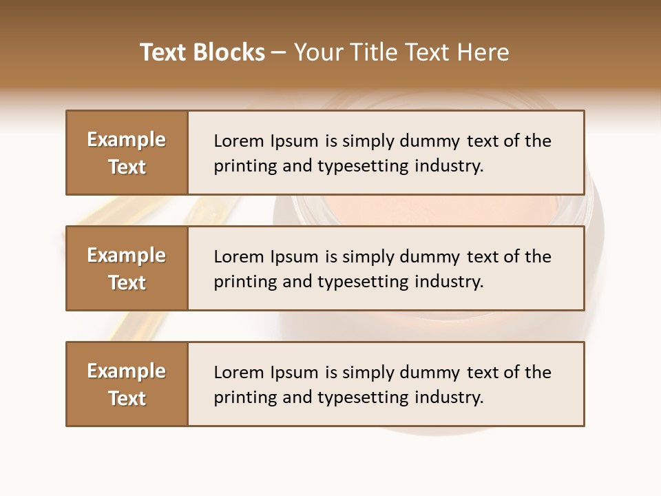 Test-Tubes And Tonal Cream PowerPoint Template